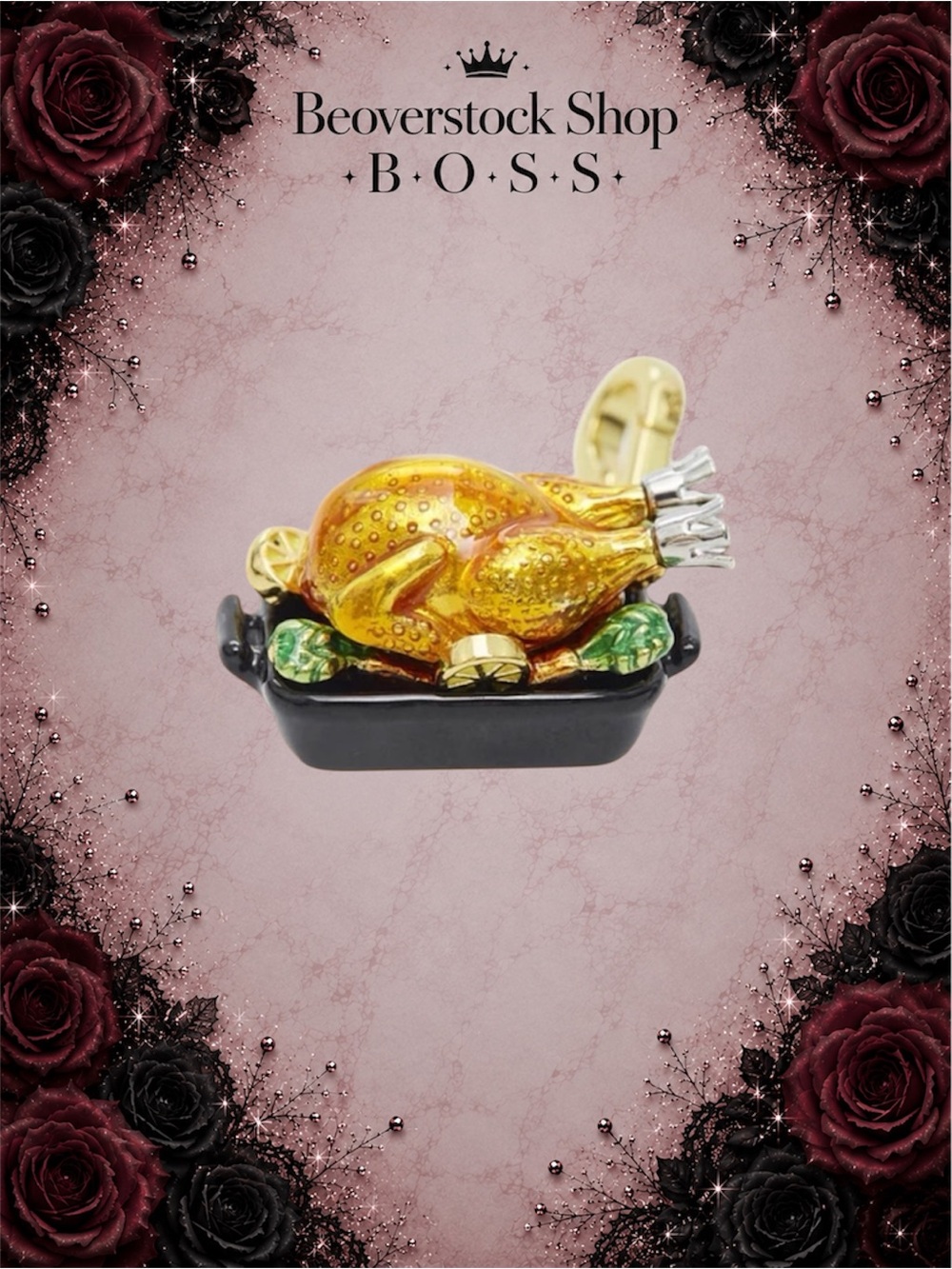 Vintage Juicy Couture Roasted Turkey Retro Aesthetic Bracelet Charm - Picture 2 of 4